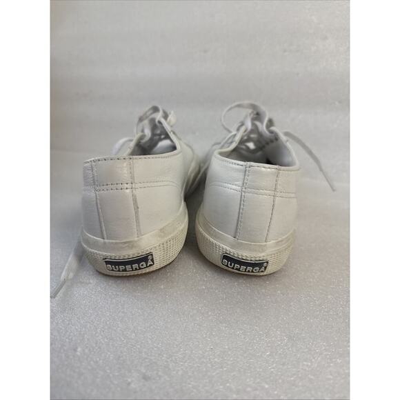 Superga Shoes Sneakers 39.5 white Leather Low Top  US Men’s 7 women’s 8.5 - Picture 9 of 16